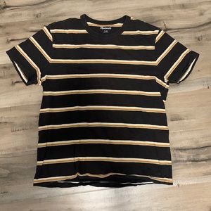 Brown Madewell striped T-shirt.